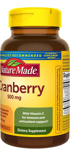 Suplemento De Cranberry Nature Made 500 Mg Com Vitamina C Pa - Imagem 8