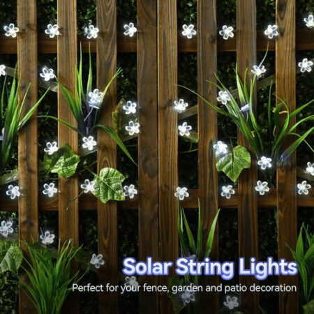 5m Luzes Natal Ao Ar Livre Luz Solar Da Corda Da Flor 20led- - Imagem 24