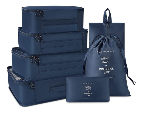 Conjunto De 7 Peças De Sacolas De Roupas, Embalagem Quadrada