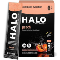 Pacotes De Pó Eletrólito De Hidratação Halo - Pêssego - 6 Po