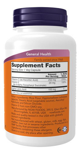 Agora, Suplementos De Alimentos, Ácido Alfa Lipóico 100 Mg C - Imagem 2
