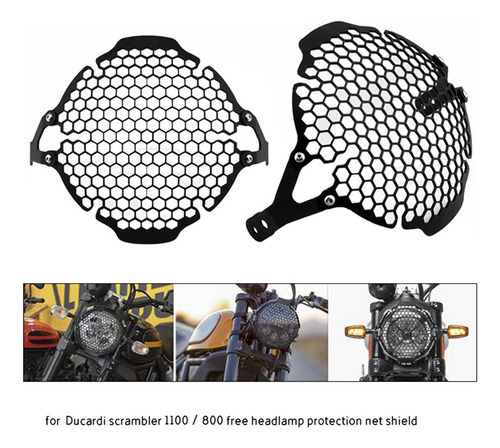 Farol Front Guard Protector Capa Para Todos Ducati Scrambler - Imagem 5