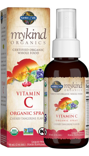 Vitamina C Garden Of Life Mykind Organics 60 Mg 2 Onças/cere