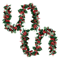 Decoração De Natal De Vime Artificial Berry De 12 Pés