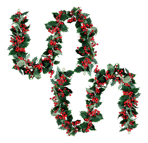 Decoração De Natal De Vime Artificial Berry De 12 Pés
