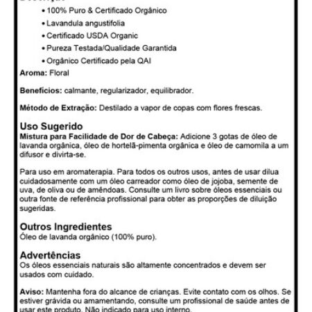 Óleo De Lavanda Now Foods 30 Ml Orgânico Importado 4un - Imagem 5