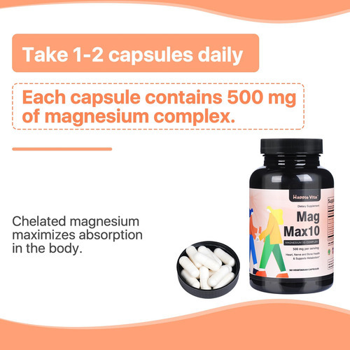 Suplemento Complexo De Magnésio Magmax10 500 Mg, 10 Formas D - Imagem 5