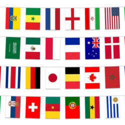 Bandeiras Decoração Copa Do Mundo Qatar 2022 32 Países
