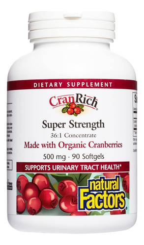 Suplemento Natural Factors Cranrich Cranberry 90 Cápsulas Ge