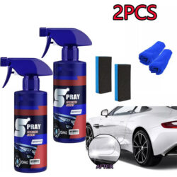 2 Peças De Spray De Polimento De Cera De Carro De Cerâmica S