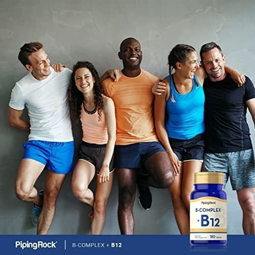 Piping Rock Complexo De Vitamina B | 180 Comprimidos | Com B - Imagem 6