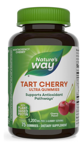 Natures Way Tart Cherry Ultra Gummies, Suporte Antioxidante