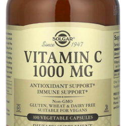 Solgar Vitamina C, 1.000 Mg, 100 Cápsulas Vegetais