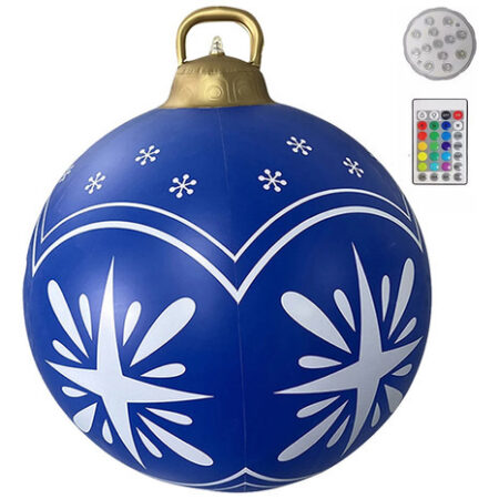Enfeites De Bola Decorados De Natal Infláveis De Pvc Grandes - Imagem 11