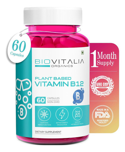 Biovitalia Vitamina B12 Cápsulas De Metilamina Suplemento De