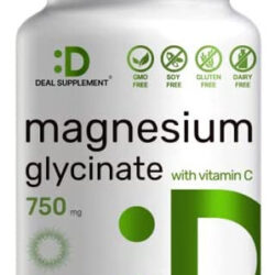 Glicinato De Magnésio 750mg Mais Vitamina C, Fórmula 2-1, 2