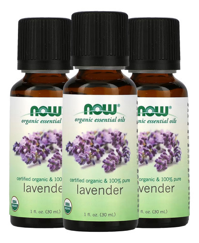 Óleo De Lavanda Now Foods 30 Ml Orgânico Importado 3un