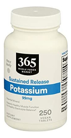 365 Da Whole Foods Market, Potássio 99mg, 250 Comprimidos - Imagem 3