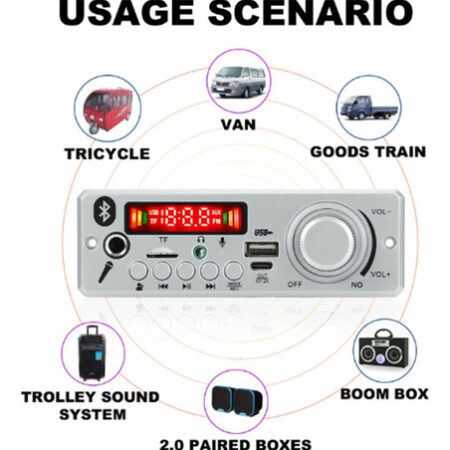 Placa Decodificadora Mp3 Wav, Amplificador De 80w, Microfon - Imagem 4