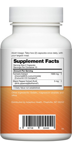 Instaflex Super Turmeric - 1000 Mg De Curcumina De Cúrcuma C - Imagem 3