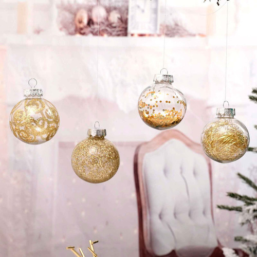 Enfeites De Bola De Natal De Plástico Grande Transparente In — foto 7 Enfeites De Bola De Natal De Plástico Grande Transparente In - Imagem 7