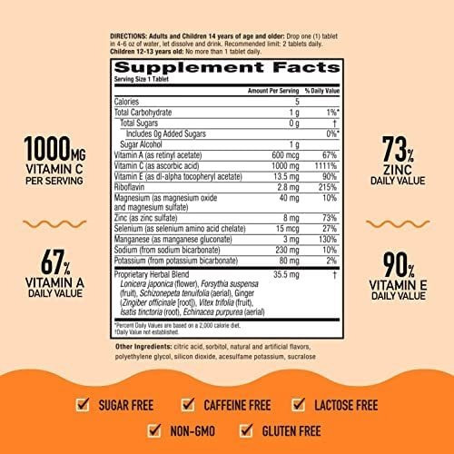 Vitamina C Airborne 1000 Mg 30 Comprimidos Efervescentes - Imagem 4