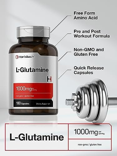 Horbäach L Cápsulas De Glutamina | 1000mg | Contagem 180 | P - Imagem 4