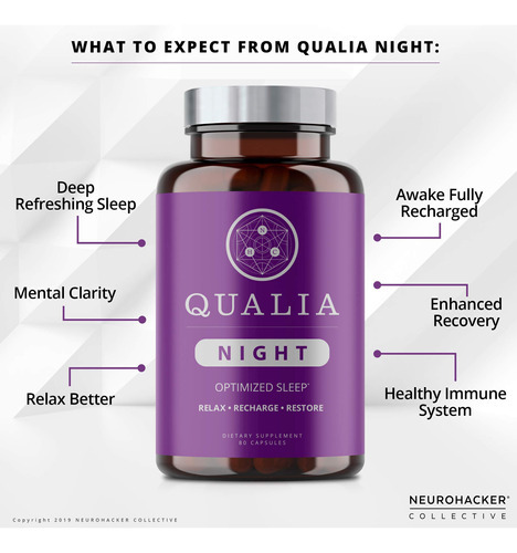 Coletivo Sleep Aid Neurohacker Qualia Night 100 Dias Guaran - Imagem 5