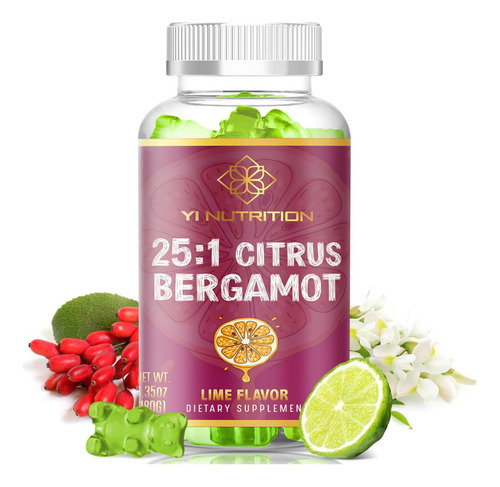 Yi Nutrition 25:1 Goma De Bergamota Cítrica - Sem Açúcar, Se