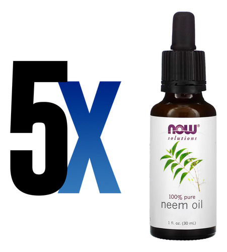 Óleo De Neem Now Foods 100% Pure 30ml Importado 5un - Imagem 2