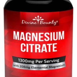 Cápsulas De Citrato De Magnésio Puro - 1300mg Suplemento De