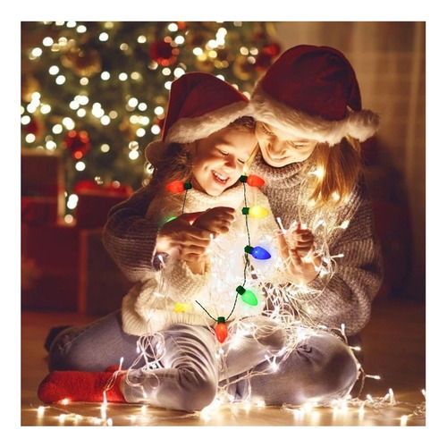 Colar De Luzes Led De Natal, 5 Peças, Com Corrente De Cor - Imagem 2