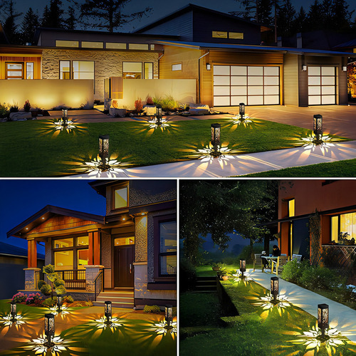 Pacote Com 8 Solar Garden, Patio Pathway Lights Natal