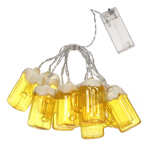 Caneca De Cerveja De 6,5 Pés E 10 Led String Lights Decoive