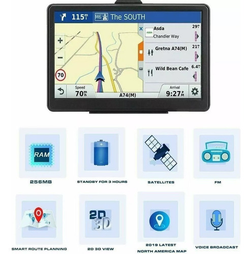 Gps Automotivo Carro Drive Polegadas Avisa Radar - Imagem 2