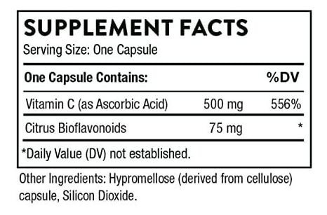 Vitamina C Thorne 500 Mg 90 Cápsulas - Imagem 2