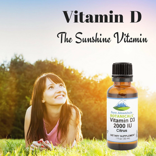 Gotas De Vitamina D Com Sabor De Pure Mountain Botanicals - - Imagem 4