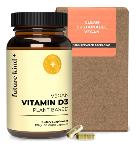 Future Kind Vegan Vitamina D3 (30 Cápsulas Em Frasco De Vidr