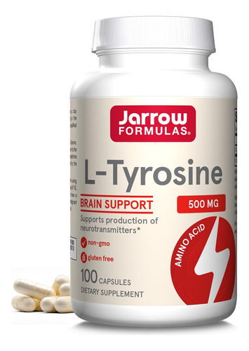 Jarrow Fórmulas L-tyrosine 500 Mg, Suplemento Dietético, Sup