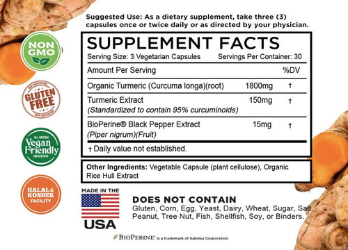 Curcumina De Cúrcuma Com Pimenta Preta Bioperine E 95% De Cu - Imagem 6