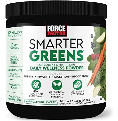Pó Diário De Bem-estar Force Factor Smarter Greens Para Apo