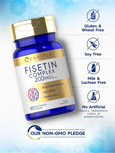 Suplemento Complexo Carlyle Fisetin | 200mg | 90 Cápsulas | - Imagem 4