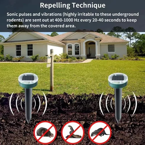 Repelente Espanta Cobra Escorpião Solar Ultrassônico 4pcs* - Imagem 4