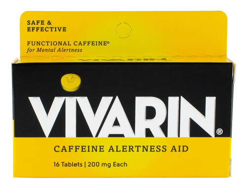 Auxílio De Alerta De Cafeína Vivarina, Comprimidos De 200 Mg