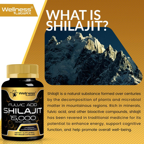 Cápsulas Orgânicas Puras Do Himalaia Shilajit 120 Contagens - Imagem 4