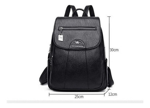 Mochila Feminina De Couro Pu Vintage - Imagem 6