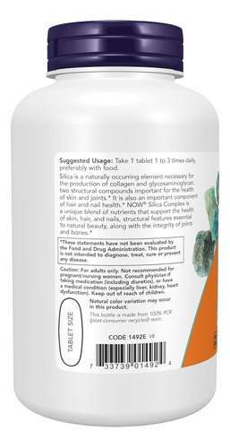 Now Foods Supplements, Complexo De Sílica Com Extrato De Cav - Imagem 3