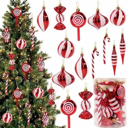 Pacote Com Esferas Para Decoração De Natal 14 Peças De 6 Cm