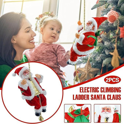 2x Corda De Escalada Musical De Papai Noel Elétrica Engraçad - Imagem 8