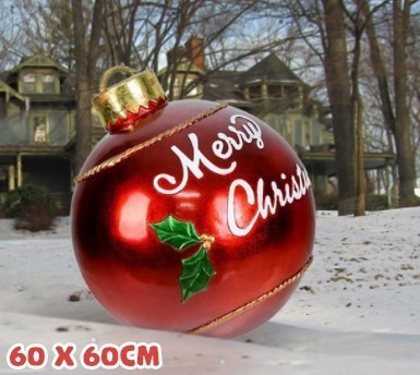 Bola Inflável Gigante De Decoração De Natal Ao Ar Livre 60cm - Imagem 2